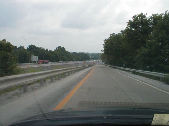 Entering I-65 from the northbound rest area near exit 40. (July 5, 2003)