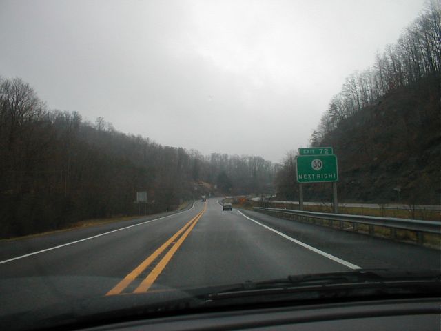 Exit 72 off the Mountain Parkway (January 3, 2003)