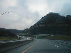 US 23 through the Pikeville Cut in Pike County (January 3, 2003)