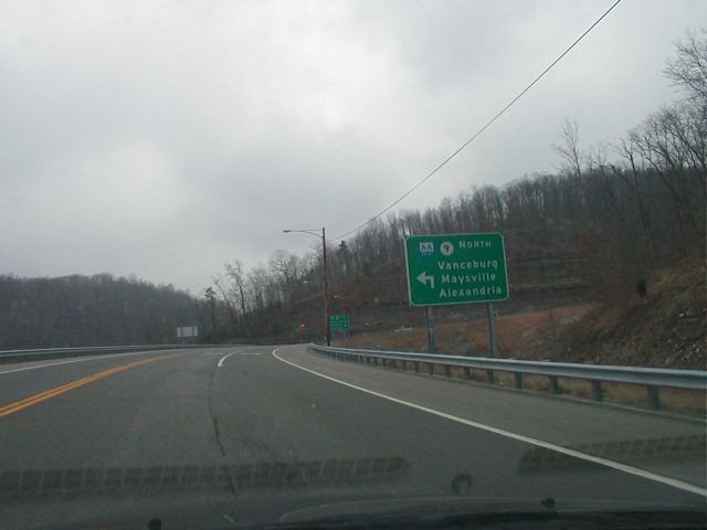 Signage for the junction of the two branches of the AA Highway in Lewis County. (January 3, 2003)