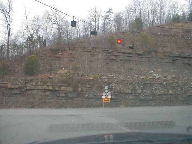 Signage for the junction of the two branches of the AA Highway in Lewis County. (January 3, 2003)