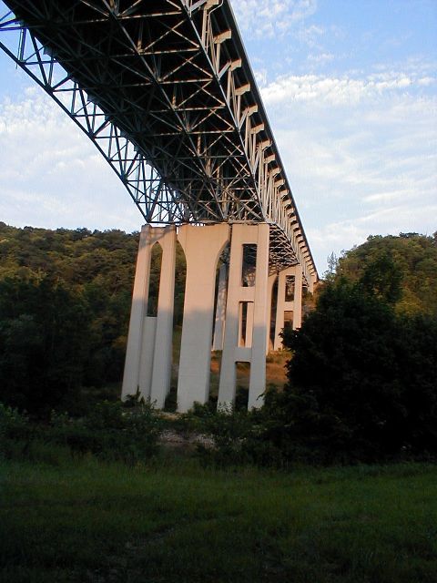 Looking south from underneath the bridge.