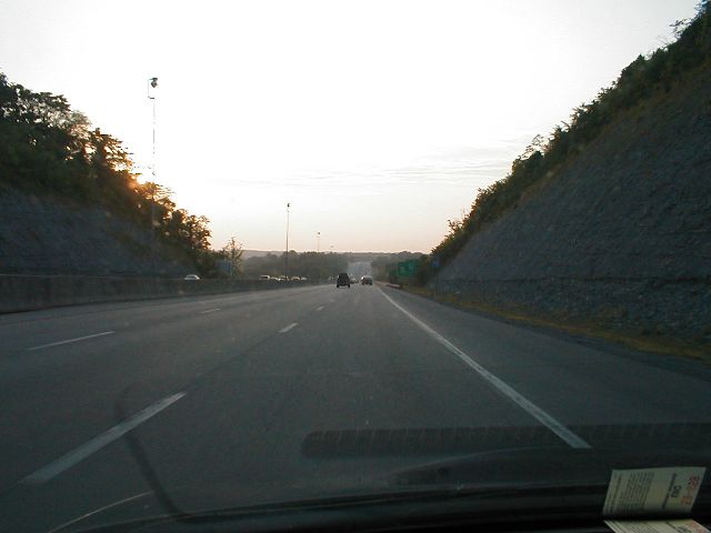 Heading north on I-75 about to cross the Clays Ferry Bridge.