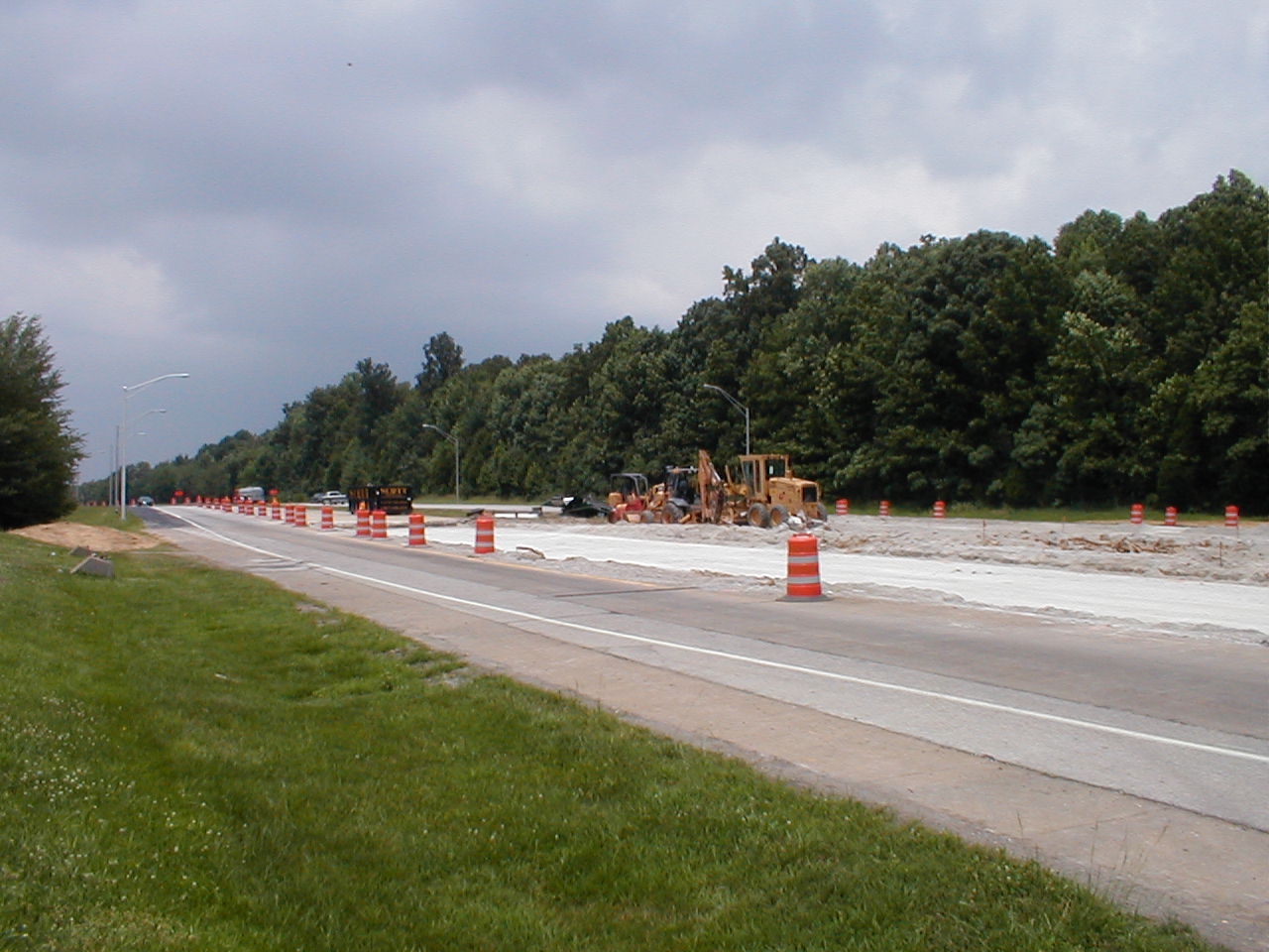 Construction work to remove the western toll booth.