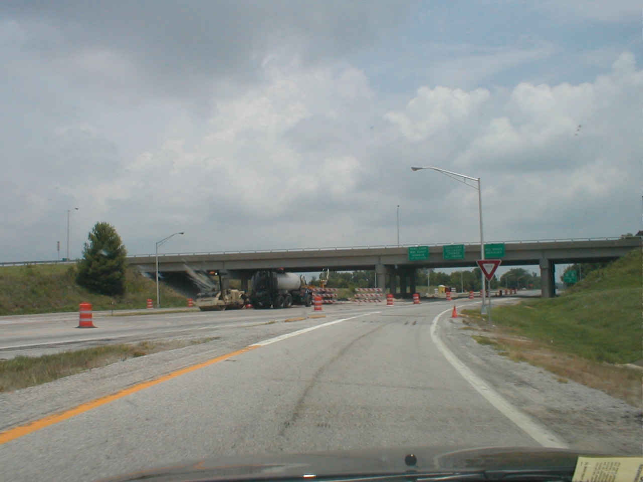 Construction to remove the toll booths at Exit 27.