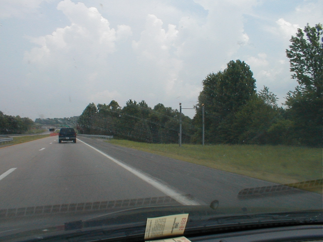 Approach to former toll booths at Exit 62