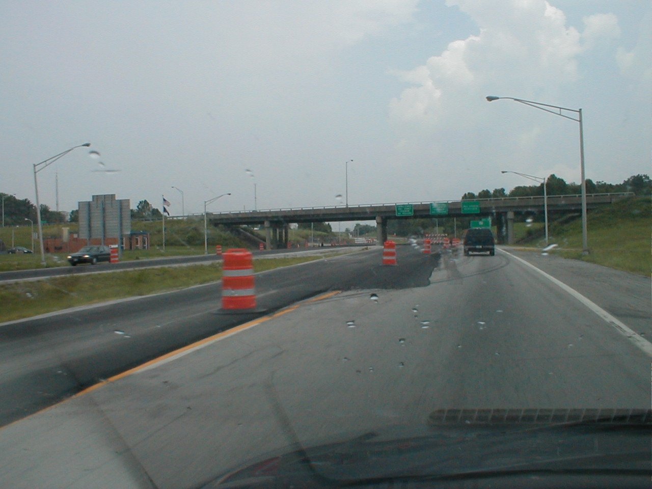 Construction work to remove the tolls at exit 62.