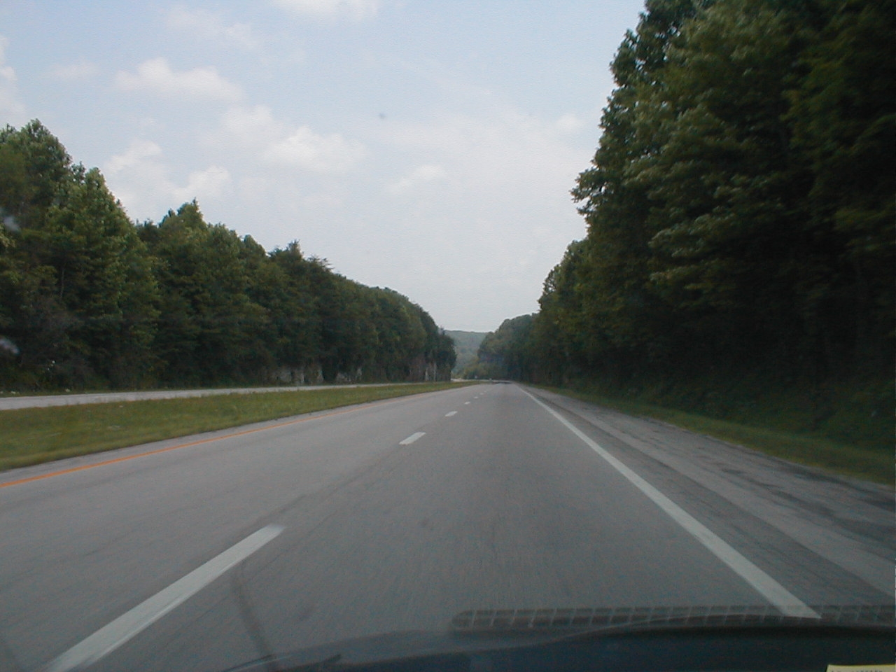 Descending into a valley.