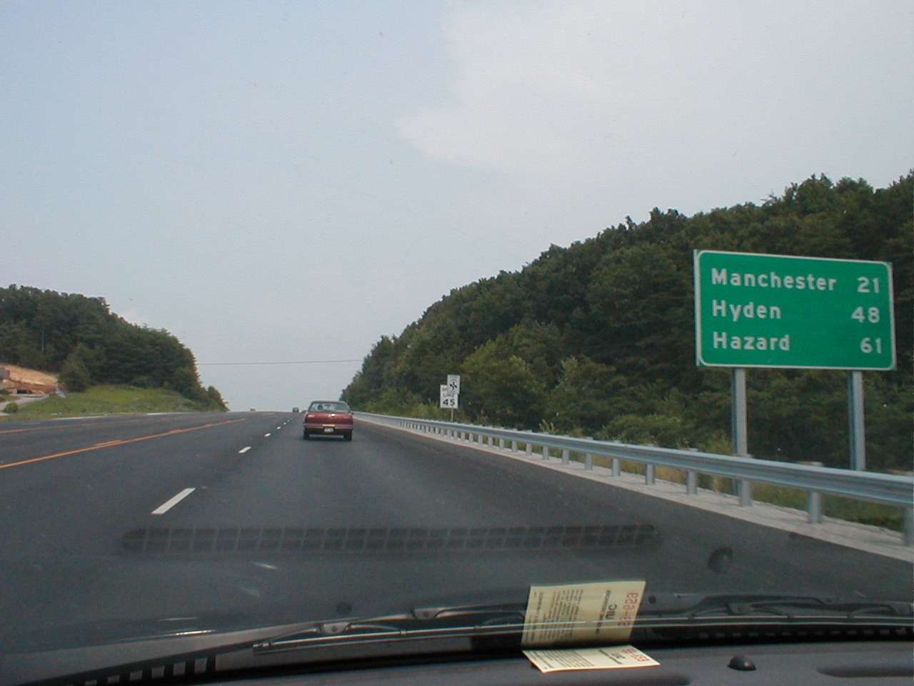 Heading eastbound near the western terminus of the parkway.