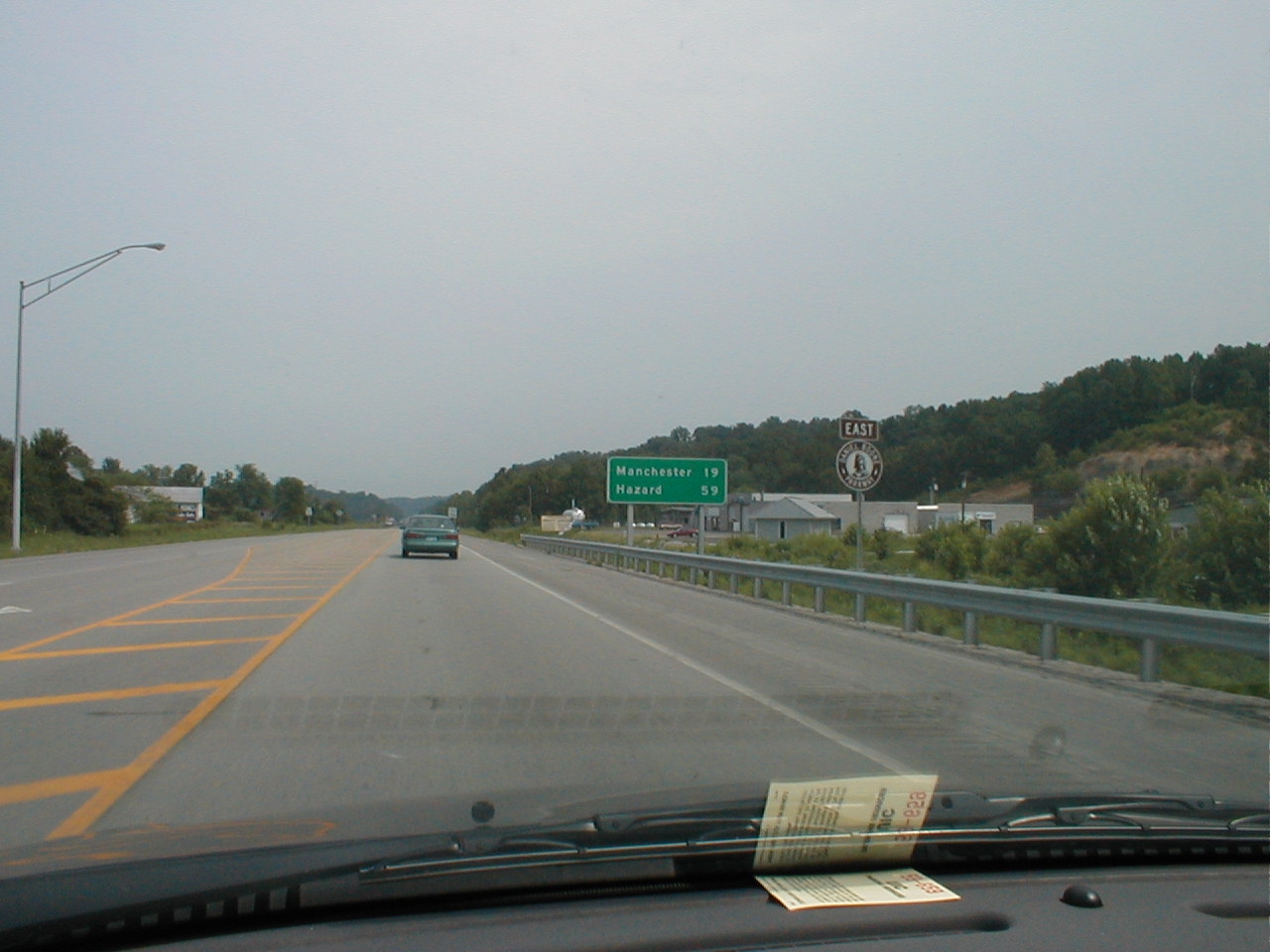 Entering the former toll section of the parkway. A Daniel Boone Parkway sign is visible.