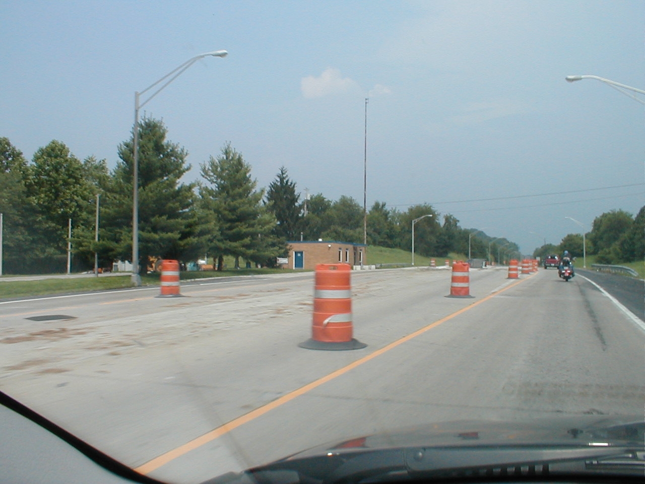 Heading eastbound at the site of the former London toll both.