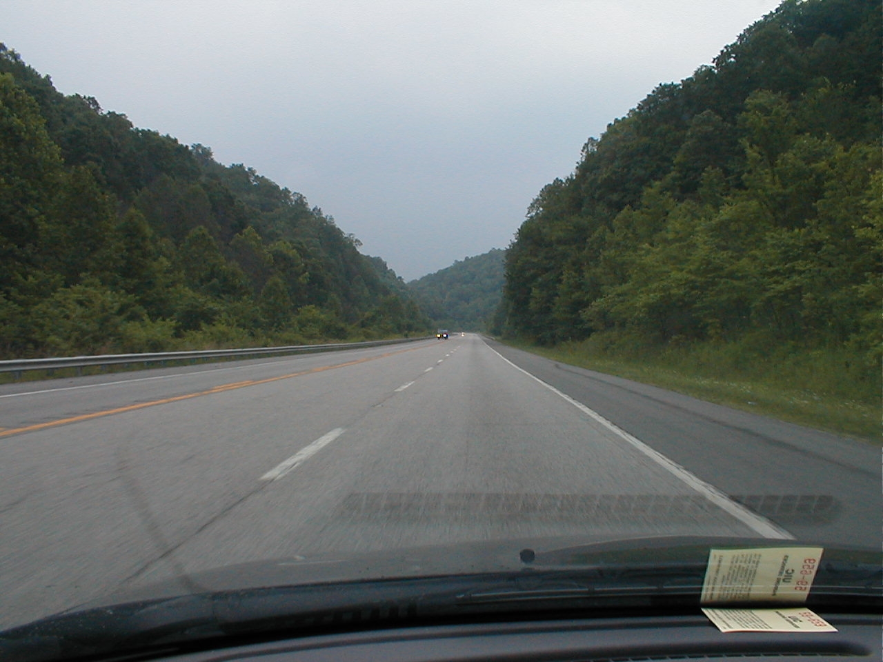 Typical section of the parkway. This section includes a passing lane.