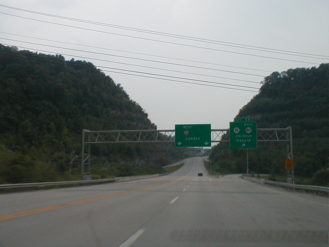 Entering the parkway heading westbound from KY 80.