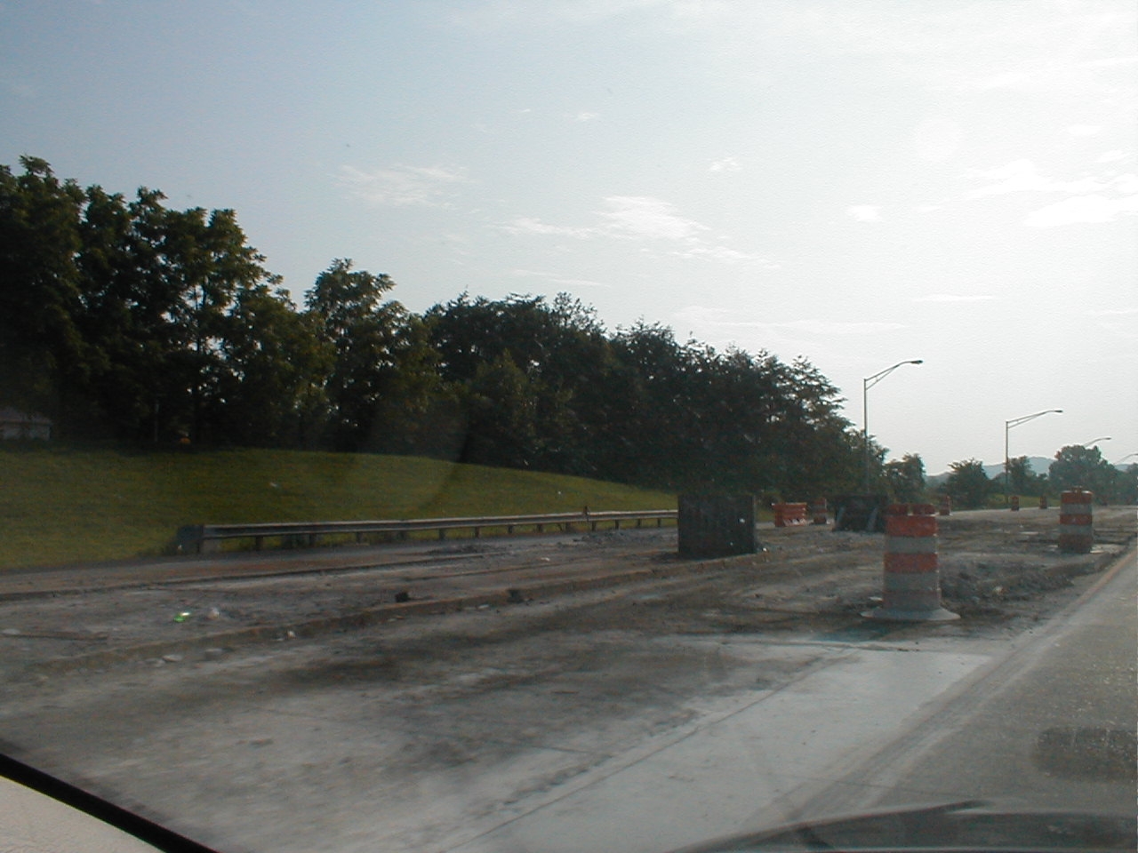 The structures at the former London toll are being removed and a new roadway is being prepared.