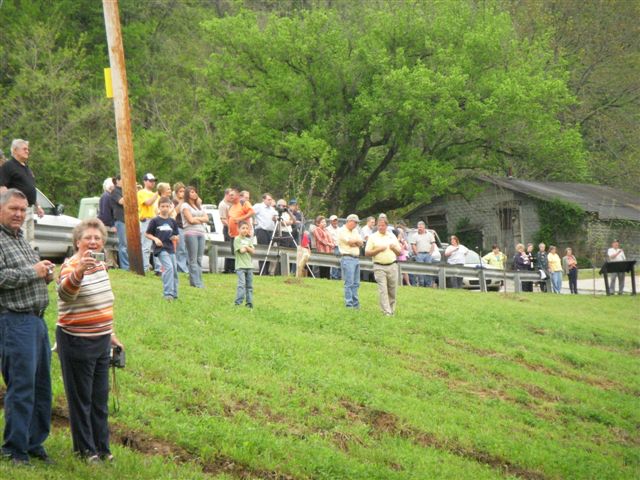 Crowd gathers to watch history in the making for Monroe County.
