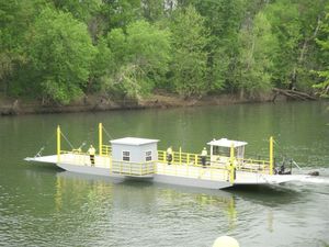 New ferry in the river with tug attached - Looking Good!