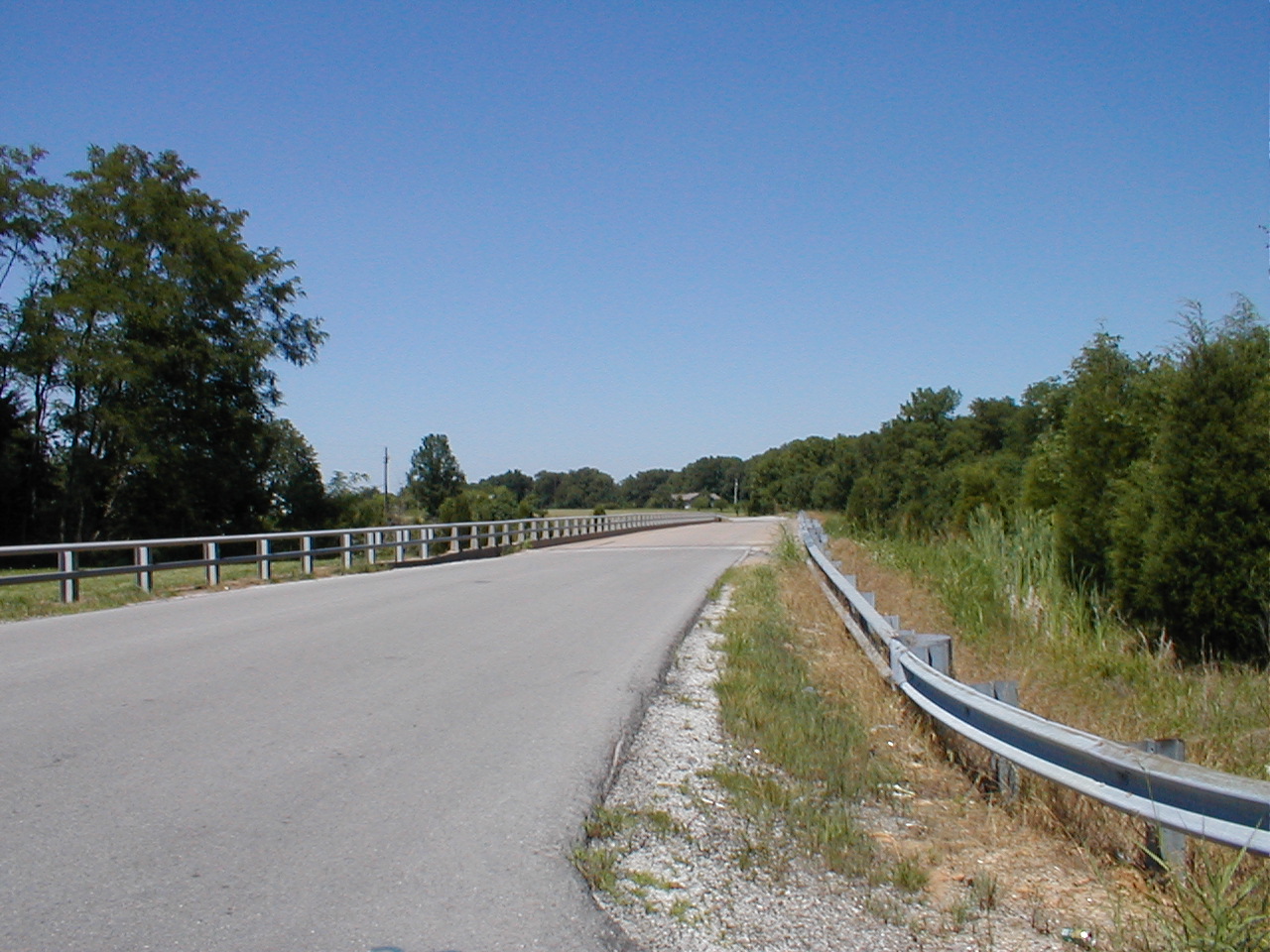 The top of the bridge.