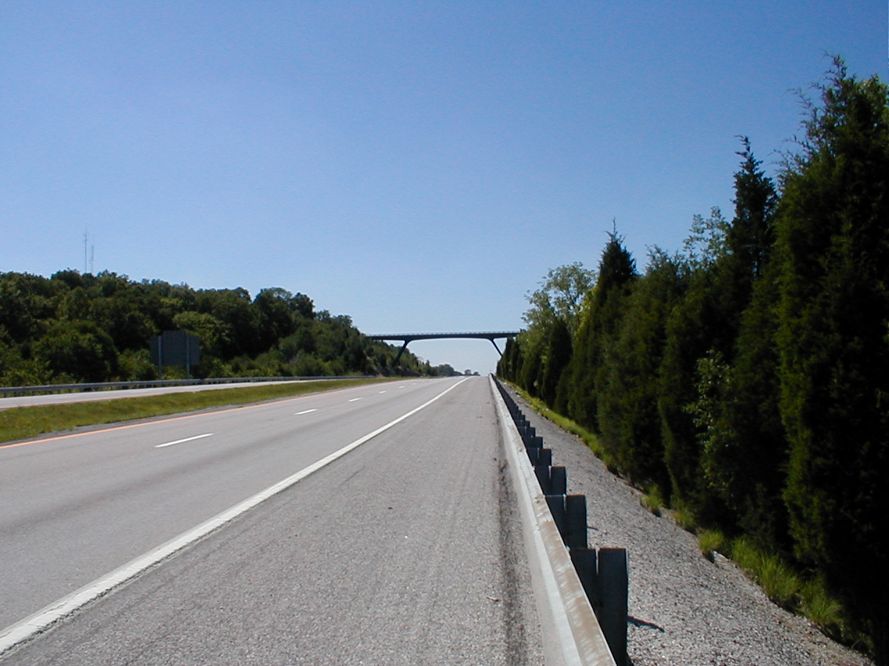 Overpass as viewed when approaching in the north bound lane.