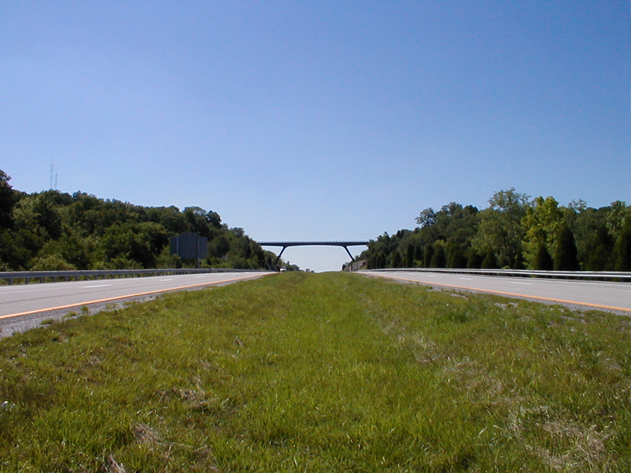 Overpass as viewed from the median facing north.