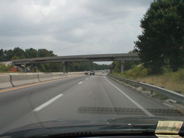 The new KY 259 overpass over I-65 near exit 43. (July 5, 2003)