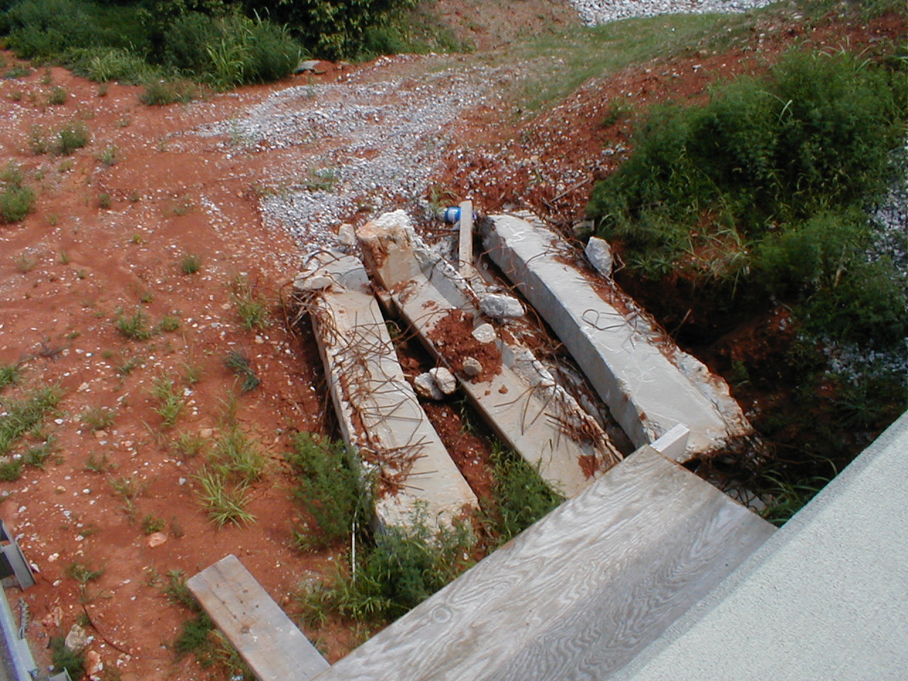Beams used in the old overpass.