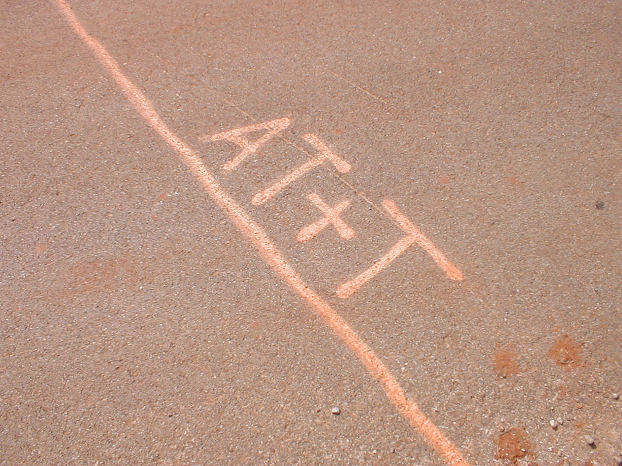 Buried fiber optic cable.