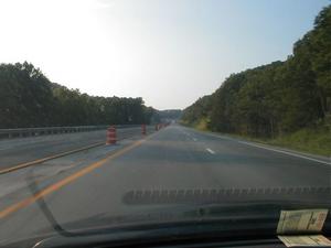 Work to widen I-75 in northern Rockcastle County. (July 5, 2003)
