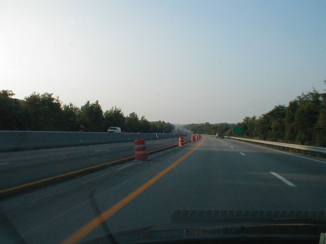 Work to widen I-75 in northern Rockcastle County. (July 5, 2003)