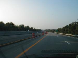 Work to widen I-75 in northern Rockcastle County. (July 5, 2003)