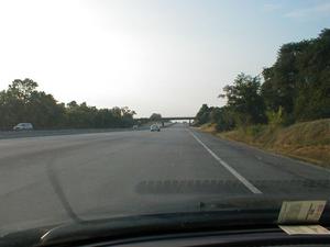 Entering I-75 from the northbound rest area in Madison County. (July 5, 2003)