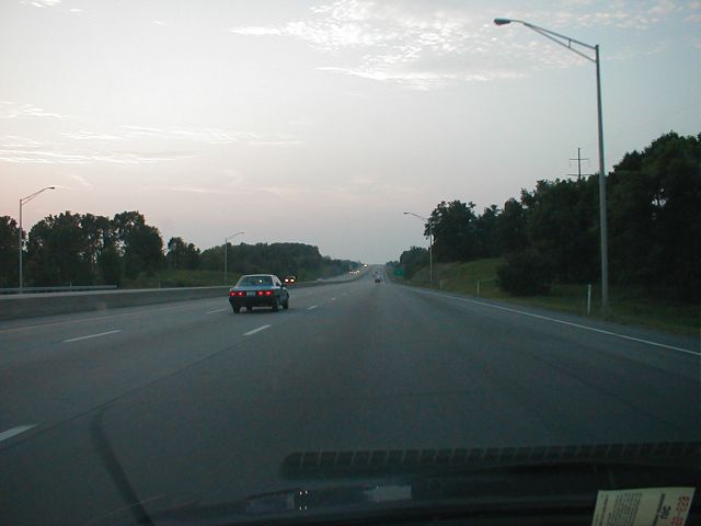 Six-lane section of I-75 north of Lexington. (July 5, 2003)
