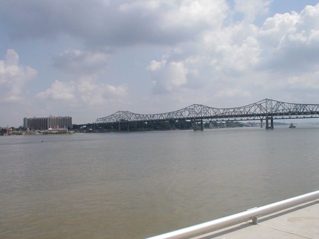 The I-65 John F. Kennedy Bridge over the Ohio River at Louisville viewed from Louisville's Waterfront Park