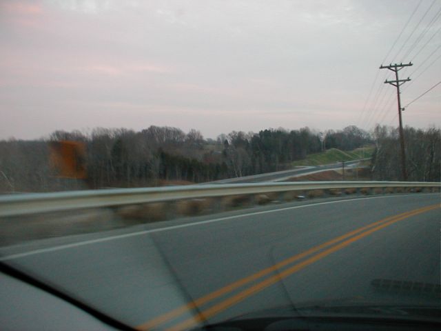 New KY 101 beneath Old KY 101 in Edmonson County (November 18, 2001)