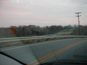 New KY 101 beneath Old KY 101 in Edmonson County (November 18, 2001)