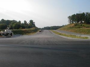 The new section of KY 30 under construction north of London in Laurel County