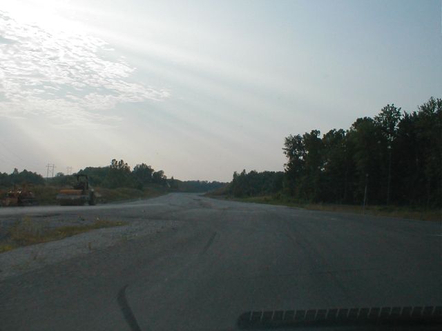 The new section of KY 30 under construction north of London in Laurel County