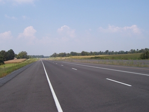 Newly constructed stretch of KY 80 in Calloway County (Sept. 5, 2005).