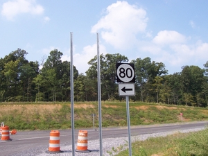 Newly constructed stretch of KY 80 in Calloway County (Sept. 5, 2005).