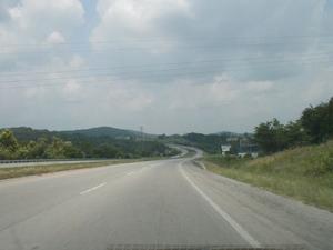 Typical section of KY 80 in Pulaski County (July 6, 2003)