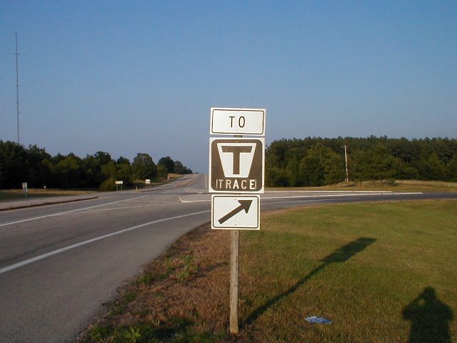 The intersection between "The Trace" and US 68/KY 80.