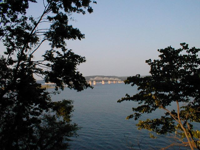 The US 68/KY 80 Eggner's Ferry Bridge over Kentucky Lake viewed from Kenlake State Park.