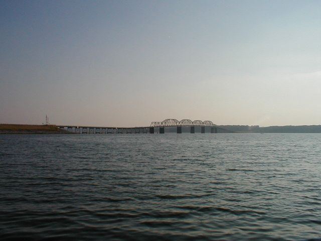 US 68/KY 80 Eggner's Ferry Bridge over Kentucky Lake viewed from the Land Between the Lakes.