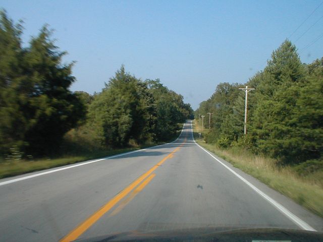 A typical section of US 68/KY 80 through the Land Between the Lakes.