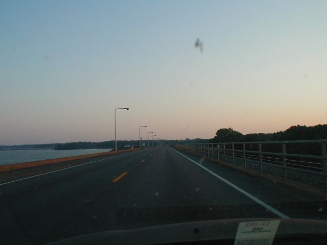Heading west on US 62/US 641 over the Kentucky Dam.