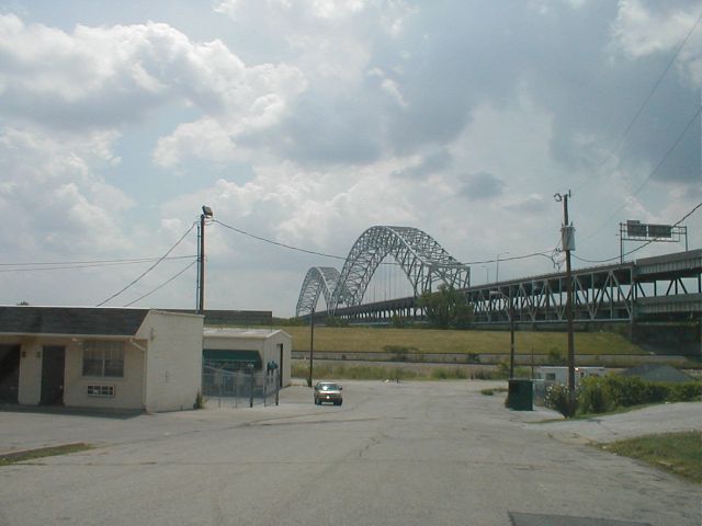 I-64 Sherman Minton Bridge viewed from New Albany, IN