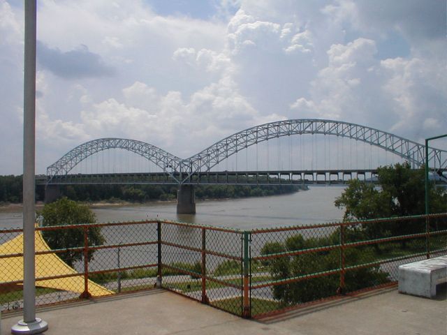 I-64 Sherman Minton Bridge viewed from New Albany, IN