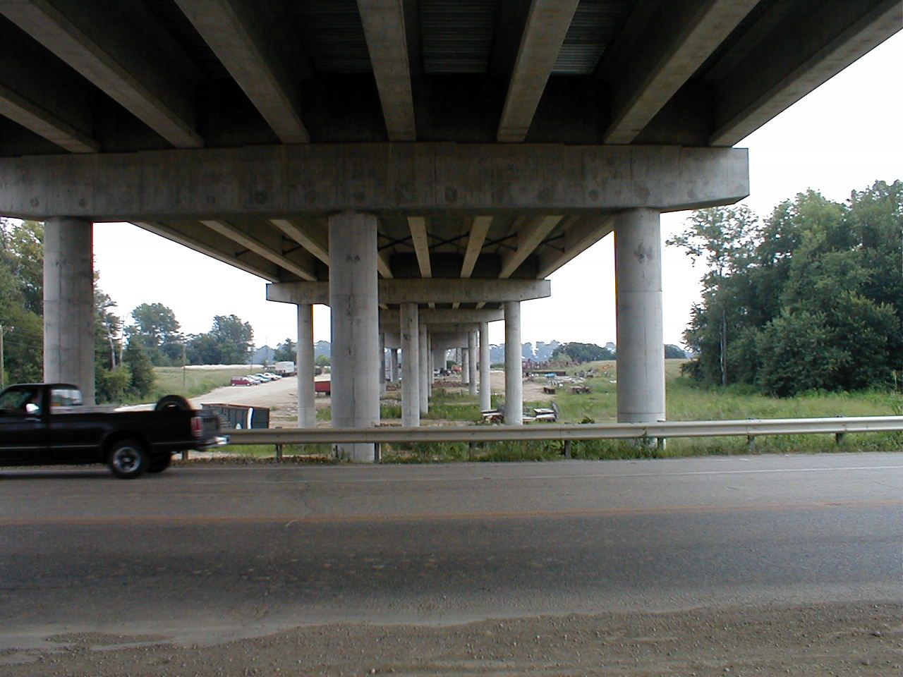 Taken near the IN 66/US 231 intersection. This is underneath the new bridge.