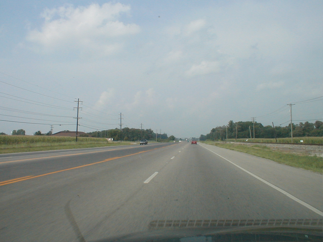 The new four lane section of US 60 east of Owensboro.