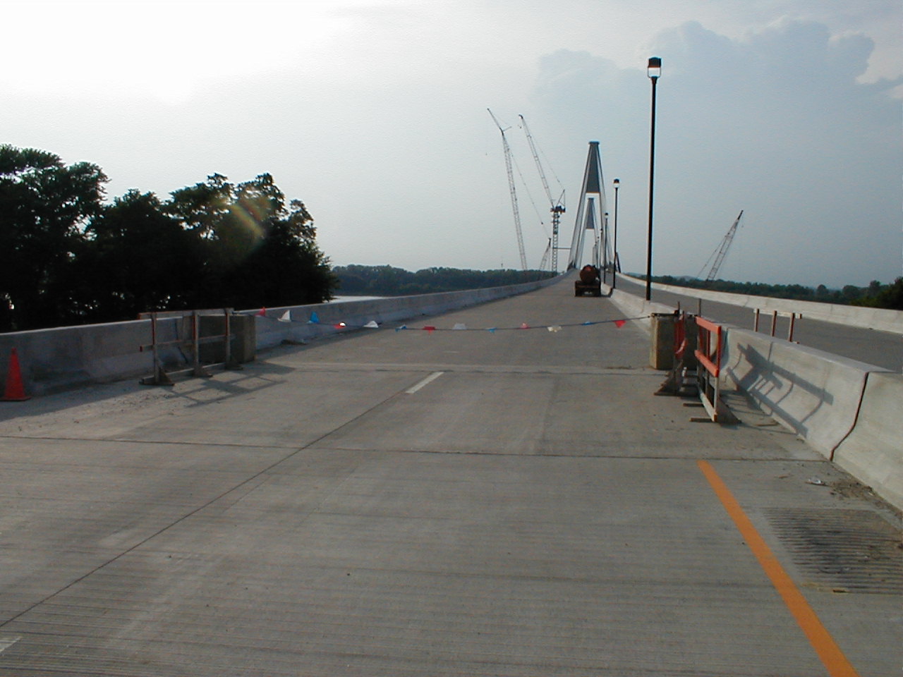 The deck of the bridge.