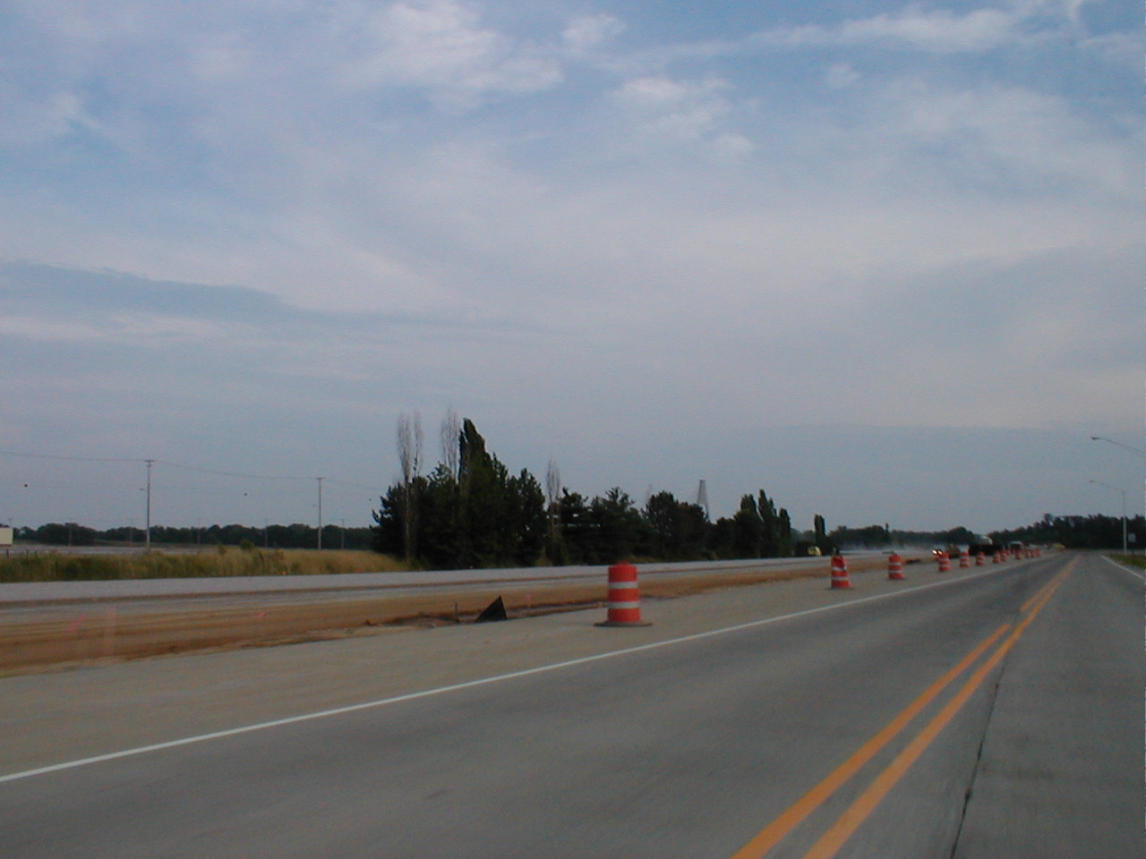 Construction on the Indiana approach.
